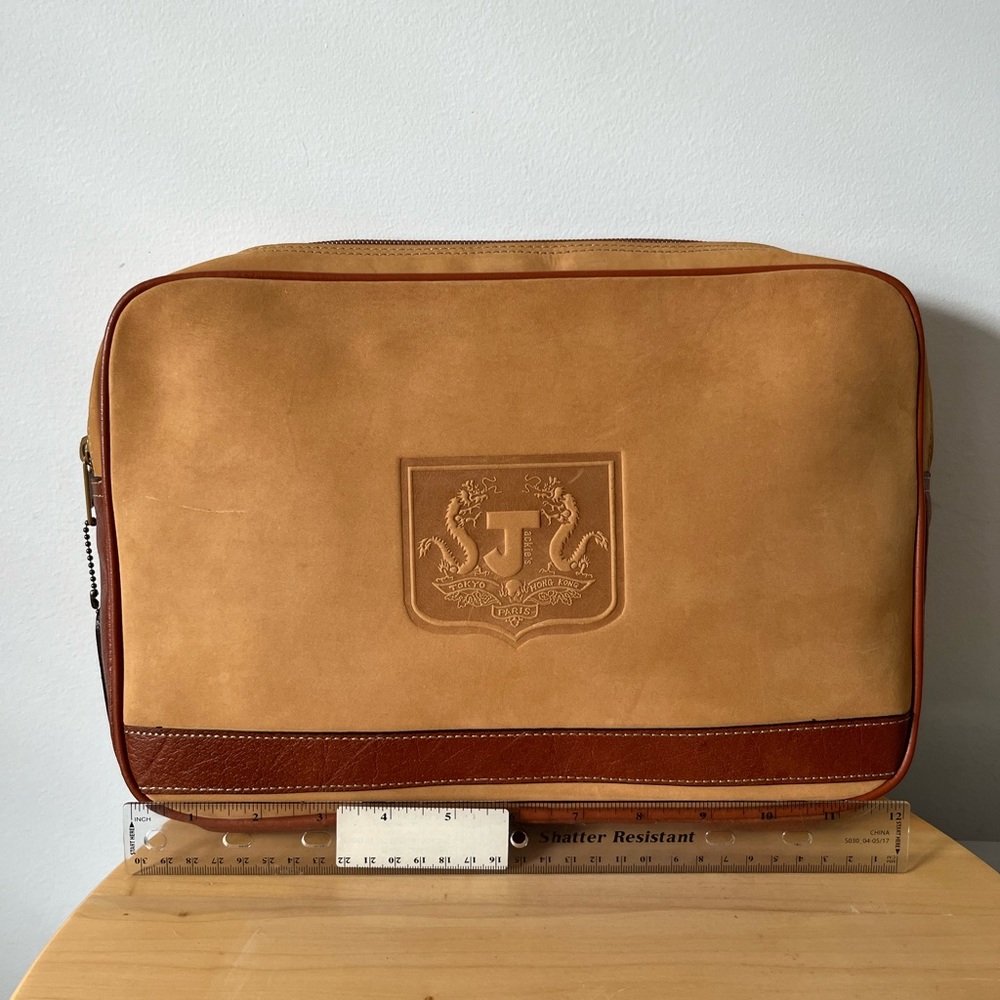 Made by France Jackiz Chestnut Leather Bag with Zipper